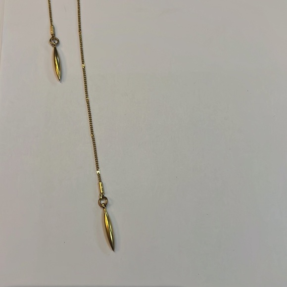 Blue Ruby x Wolf Circus Lariat Gold Necklace New - Picture 2 of 4